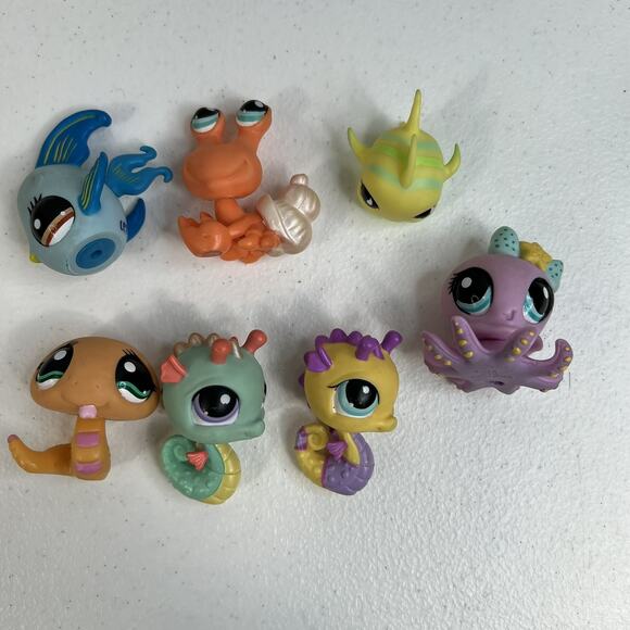 Littlest Pet Shop Lot 27 Figures Animals Birds Frogs Turtles Fish Seahorse Toys - Picture 3 of 10